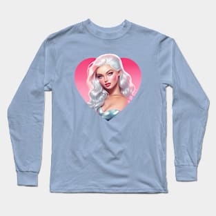 Barbie in Gradient Heart - Romantic - Valentines day Long Sleeve T-Shirt